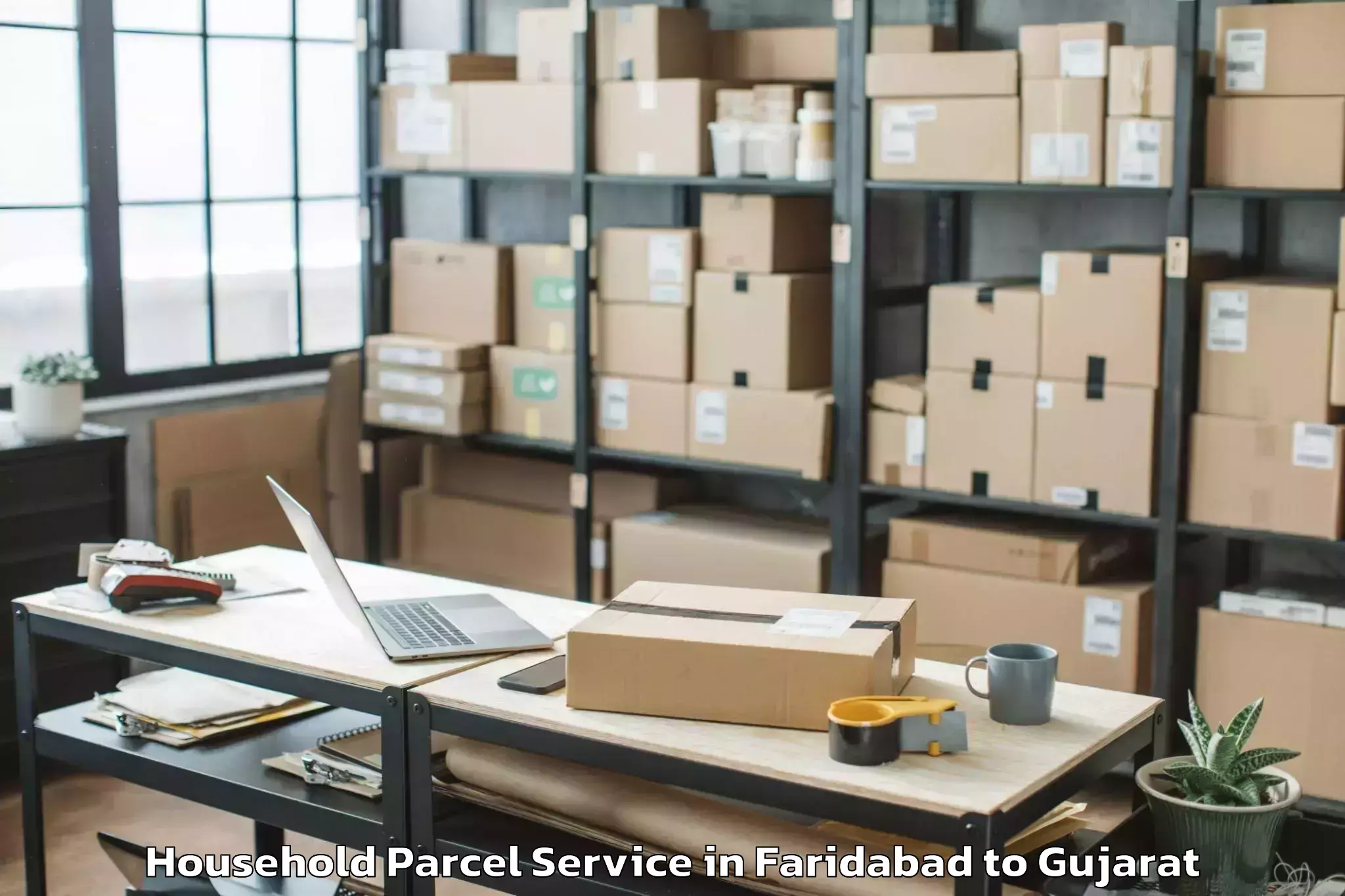 Professional Faridabad to Visavadar Household Parcel